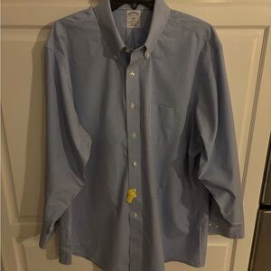 Brooks Brothers Blue Check Dress Shirt.‎ Size 17.5. 32/33. Cotton.